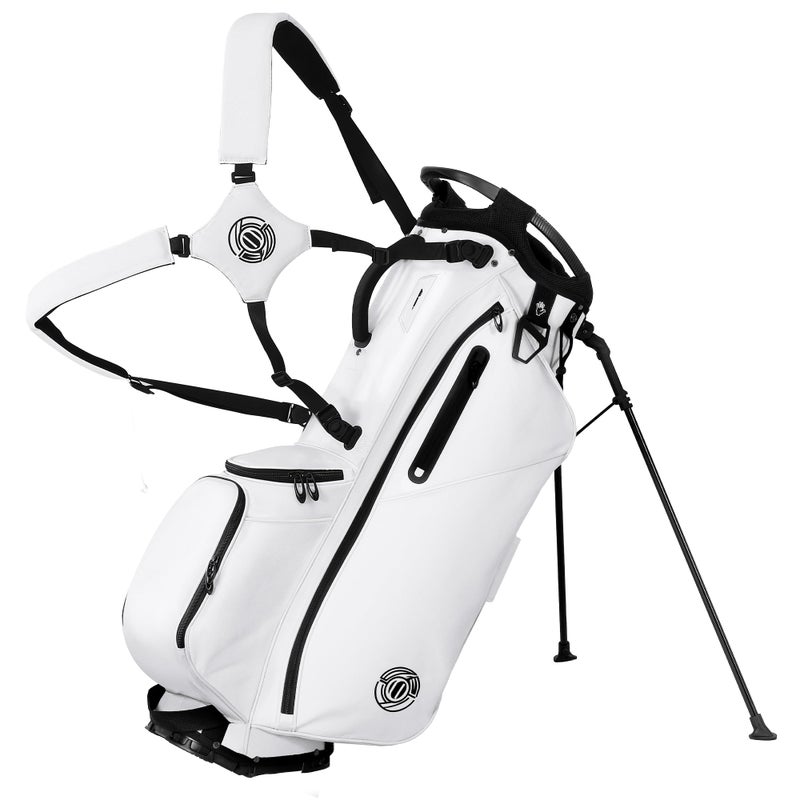 Shopsource 14 Way Golf Stand Bag, Lightweight Golf Bag with Stand for Men Women, Standing Golf Club Bags with Padded Ergonomic Double Strap, Full Length Dividers, Multiple Pockets, Rain Hood - Image 5