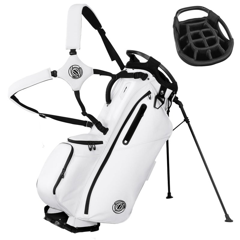 Shopsource 14 Way Golf Stand Bag, Lightweight Golf Bag with Stand for Men Women, Standing Golf Club Bags with Padded Ergonomic Double Strap, Full Length Dividers, Multiple Pockets, Rain Hood - Image 1