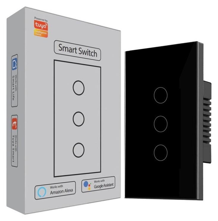 تويا سمارت زيجبي مفتاح 3 خط يعمل باللمس و يدعم الكسا و جوجل هوم - Image 1