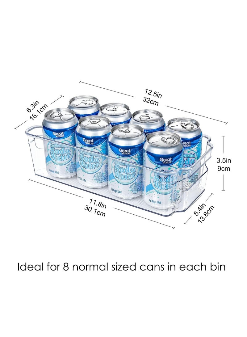 TYCOM Refrigerator Organizer Bins, Kitchen Organization and Storage Fridge Organizers and Storage, Clear Stackable Pantry Food Storage Bins, Fridge, Cabinet, (Small 4P) - Image 2