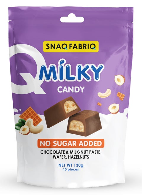 Milky Candy with Chocolate Milk Nut Paste, Wafer and Hazelnuts No Sugar Added 130g