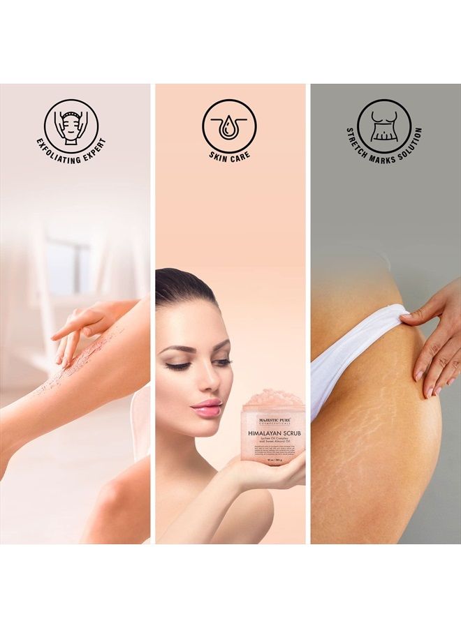 Majestic Pure Himalayan Salt Body Scrub with Lychee Oil, Exfoliating Salt Scrub to Exfoliate & Moisturize Skin, Deep Cleansing - 10 oz  - Image 5