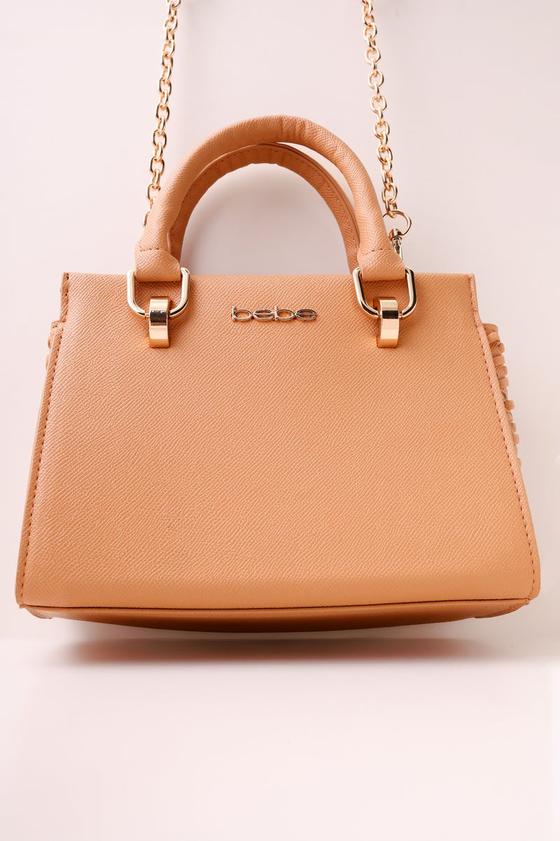 bebe Small Structured Top-Handle Satchel Bag - Image 4