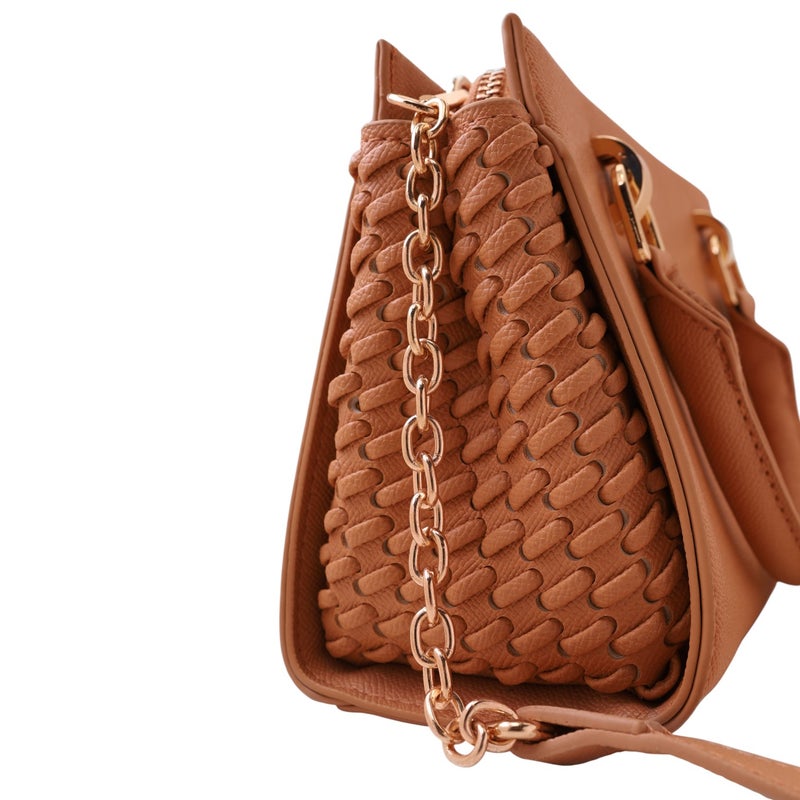 bebe Small Structured Top-Handle Satchel Bag - Image 3