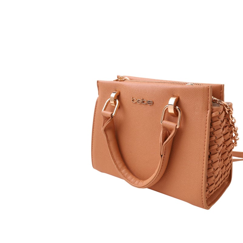 bebe Small Structured Top-Handle Satchel Bag - Image 1