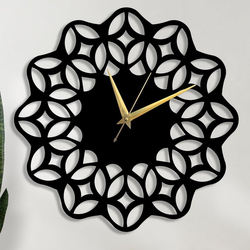 Reyox Material Metal Wall Clock Big Size Wall Clock Modern Clocks for Living Room Stylish Wall Clocks for Home Antique Big Size Modern Wall Watch for Home DecorBlack40 cm DA73