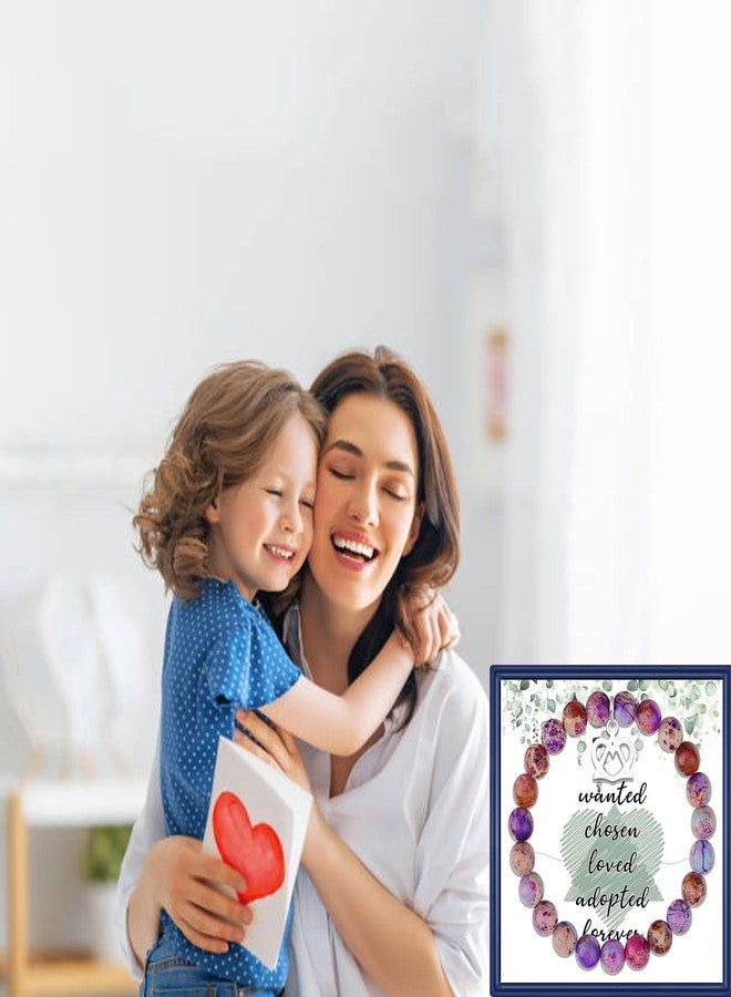 Fullrainbow Adoption Symbol Charm Bracelet - Adoption Day Gifts & Party Decorations (Purple-Red) - Image 3