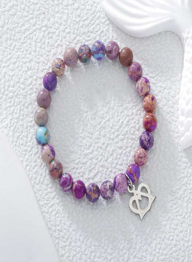 Fullrainbow Adoption Symbol Charm Bracelet - Adoption Day Gifts & Party Decorations (Purple-Red) - Image 5