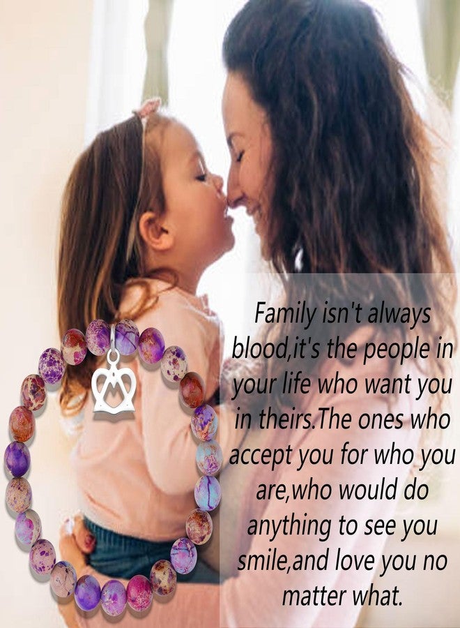 Fullrainbow Adoption Symbol Charm Bracelet - Adoption Day Gifts & Party Decorations (Purple-Red) - Image 2