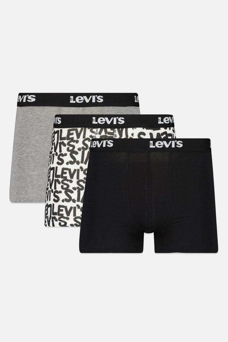 Levi's Men 4 Pack Brand Logo Boxer Brief, Multicolor - Image 1
