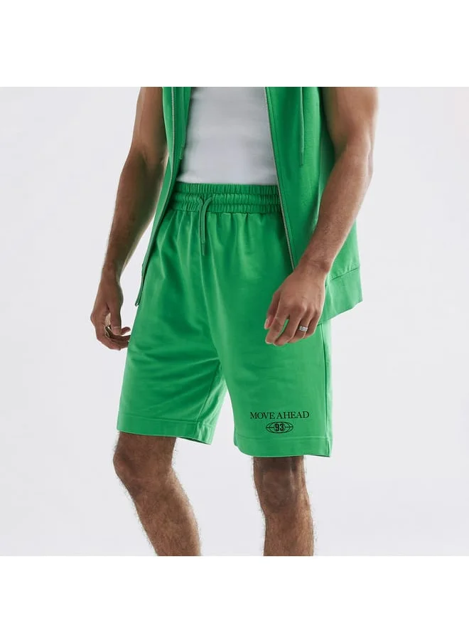 FAV Printed Shorts with Drawstring Closure and Pockets