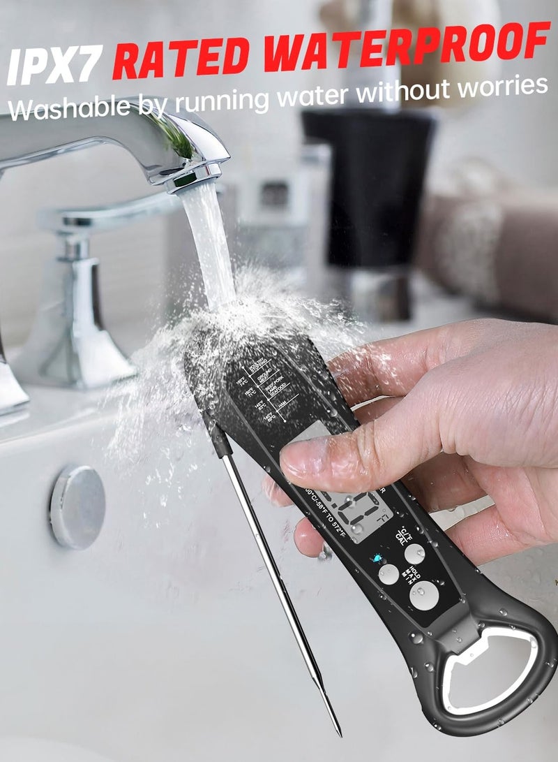general Meat Thermometer Digital for Cooking and Grilling, Waterproof, Magnet，Calibration, Foldable Probe, Digital Food Thermometer, Instant Read Thermometer for Kitchen - Image 5
