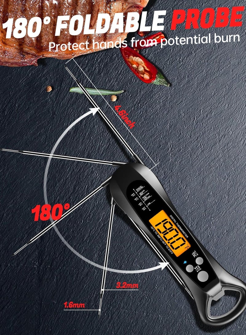 general Meat Thermometer Digital for Cooking and Grilling, Waterproof, Magnet，Calibration, Foldable Probe, Digital Food Thermometer, Instant Read Thermometer for Kitchen - Image 3