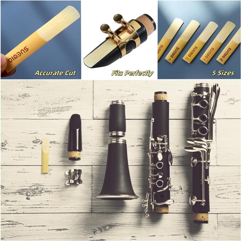 SUEWIO Bb Clarinet Traditional Reeds, Strength 2.5, Box of 10 - Image 4