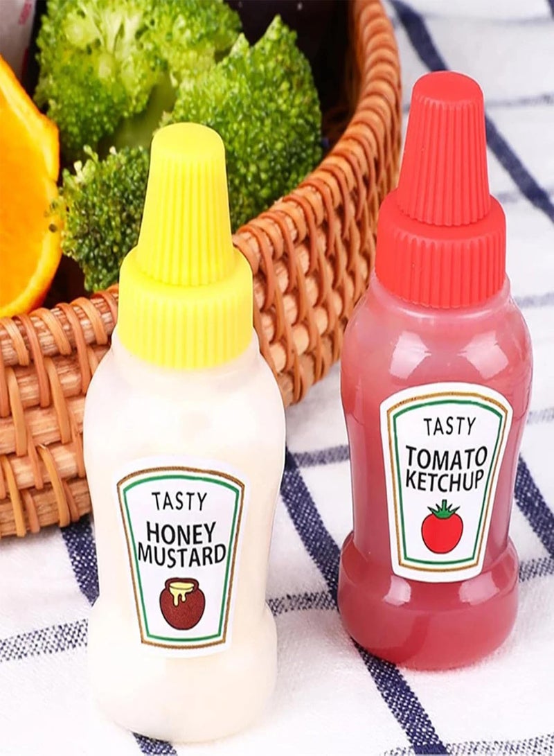 GGOOT Mini Sauce Bottle,Refillable Ketchup Honey Salad Containers Bottles - Bento Box Soy Sauce Dispenser Bottle for Ketchup Syrup Oil Outdoor Barbecue - Image 2