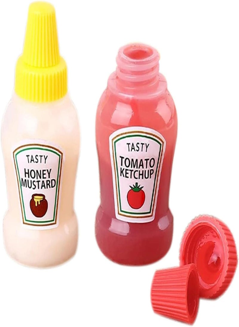 GGOOT Mini Sauce Bottle,Refillable Ketchup Honey Salad Containers Bottles - Bento Box Soy Sauce Dispenser Bottle for Ketchup Syrup Oil Outdoor Barbecue - Image 1