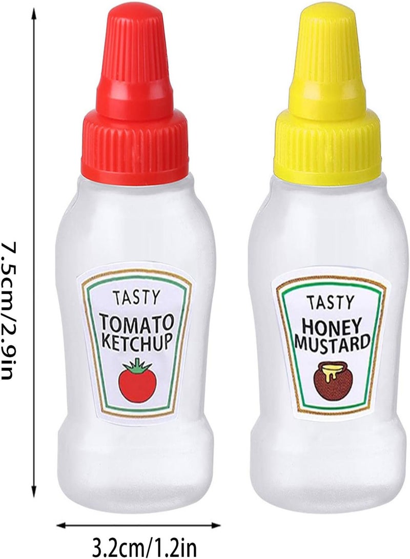 GGOOT Mini Sauce Bottle,Refillable Ketchup Honey Salad Containers Bottles - Bento Box Soy Sauce Dispenser Bottle for Ketchup Syrup Oil Outdoor Barbecue - Image 4