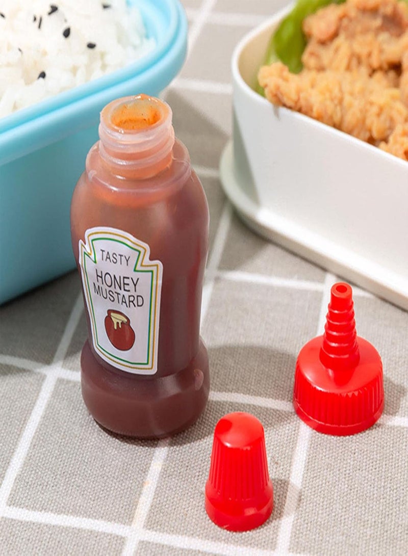 GGOOT Mini Sauce Bottle,Refillable Ketchup Honey Salad Containers Bottles - Bento Box Soy Sauce Dispenser Bottle for Ketchup Syrup Oil Outdoor Barbecue - Image 5