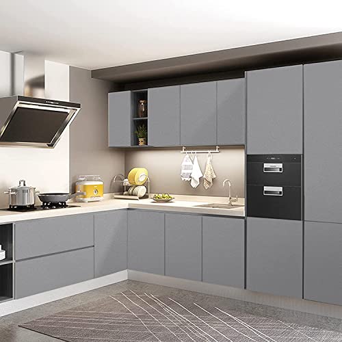 ERATO Matte Wallpaper Peel & Stick Vinyl Contact Paper Self Adhesive Removable Wallpaper for Kitchen Cabinet Furniture Countertop Waterproof Wallpaper (24"x240" Inch, Light Grey Matte) - Image 2