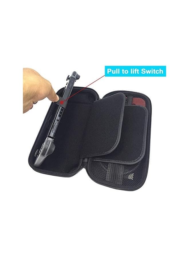Switch Carrying Case compatible with Nintendo Switch - 20 Game Cartridges Protective Hard Shell Travel Carrying Case Pouch for Nintendo Switch Console & Accessories, Black - Image 3