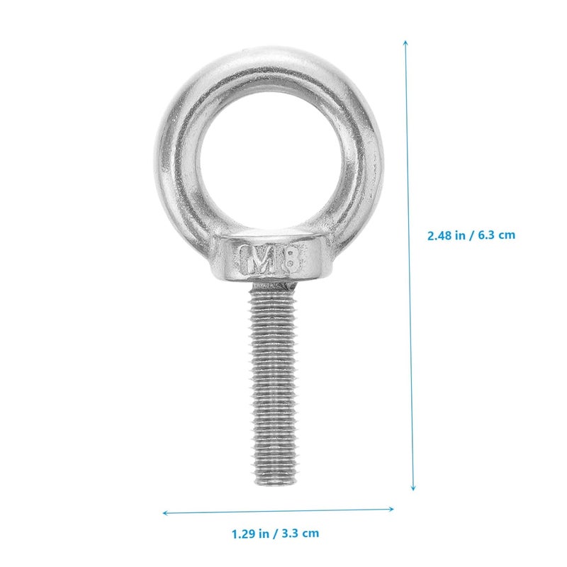 ABOOFAN 5pcs Heavy Duty Eye Bolts for Ceiling Hooks Tarp Hanging Ring Eye Bolt - Image 5