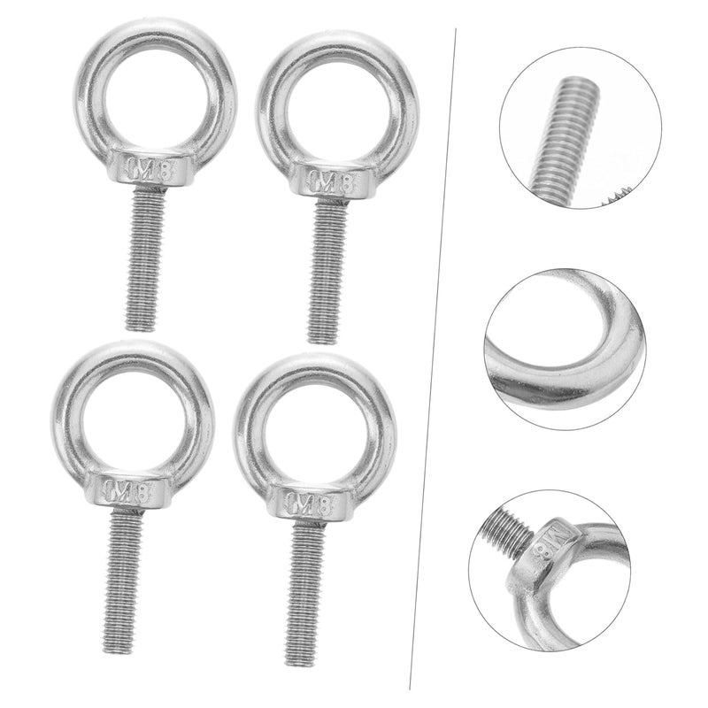 ABOOFAN 5pcs Heavy Duty Eye Bolts for Ceiling Hooks Tarp Hanging Ring Eye Bolt - Image 2