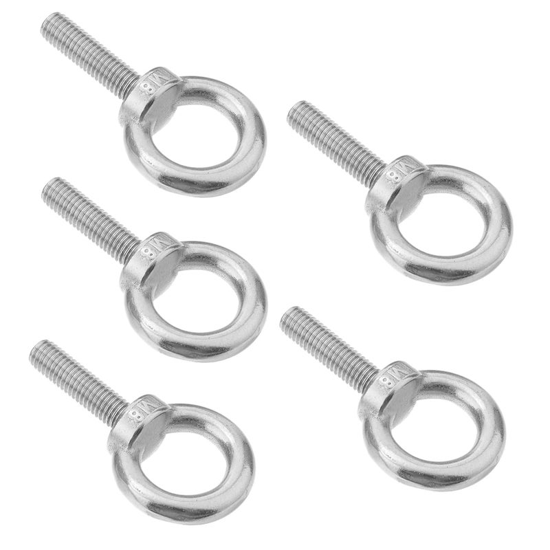 ABOOFAN 5pcs Heavy Duty Eye Bolts for Ceiling Hooks Tarp Hanging Ring Eye Bolt - Image 1