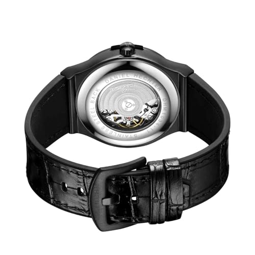Daniel Hechter Paris Squelettique Collection Skeleton Dial Automatic Watch for Men - 24-Hour Subdial & Marker and Leather Strap - DHM1034-11 - Image 5
