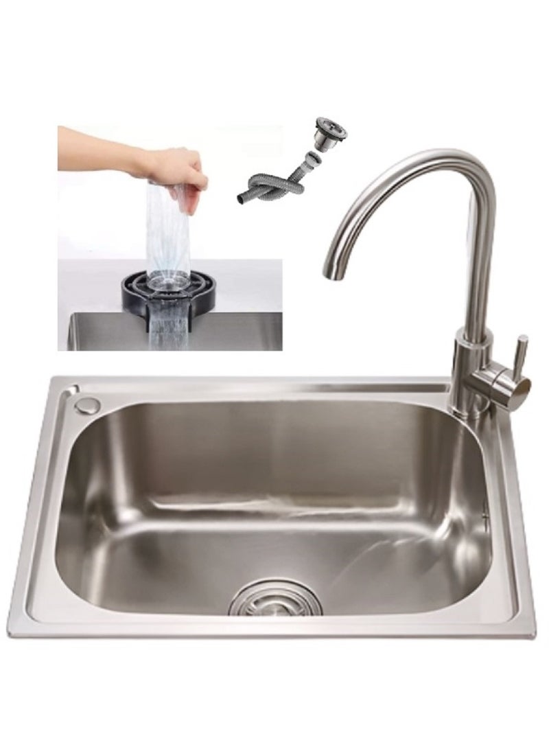 Turkey Star Kitchen sink 46 x 57 cm, including drain, mixer and cup washer - Image 1