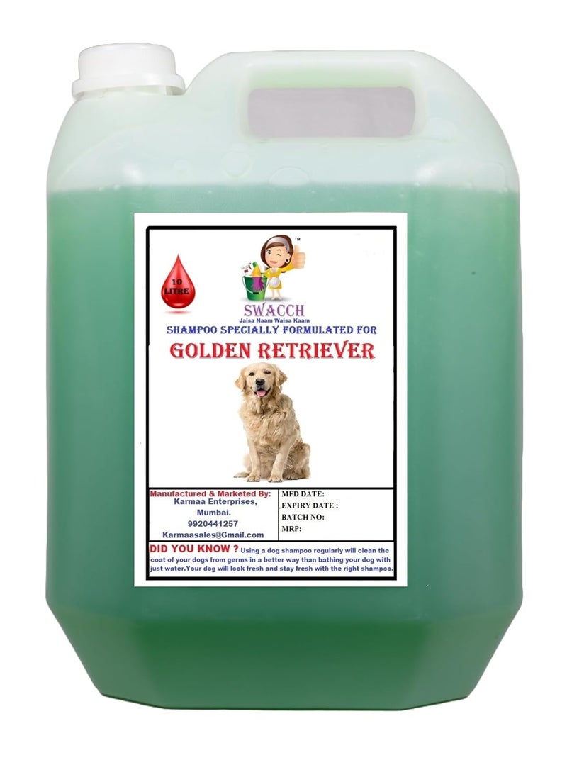 SWACCH Shampoo Specially FORMULATED for Golden Retriever 10 Litre NEEM ALOVERA - Image 1