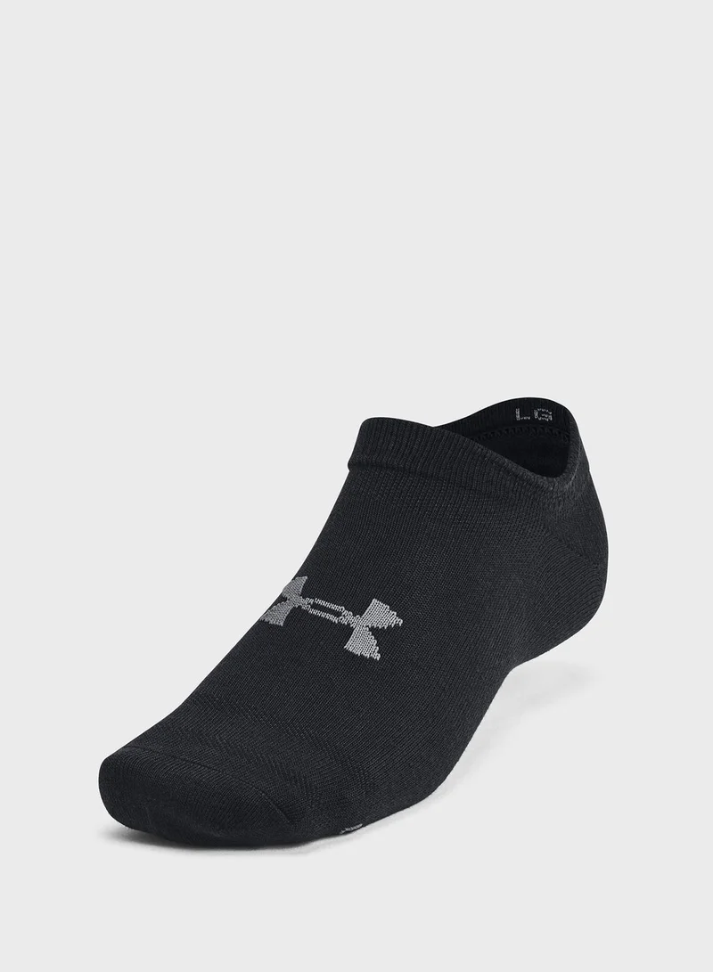 UNDER ARMOUR Unisex Essential No Show Socks (Pack Of 6)