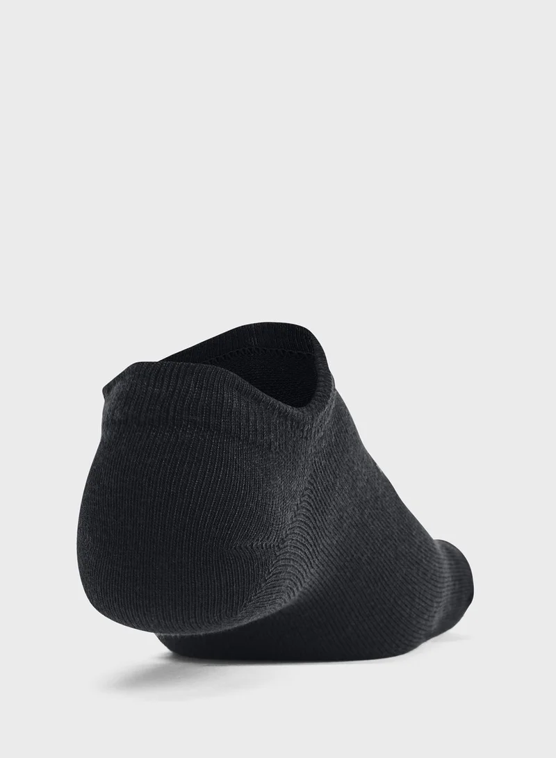 UNDER ARMOUR Unisex Essential No Show Socks (Pack Of 6)