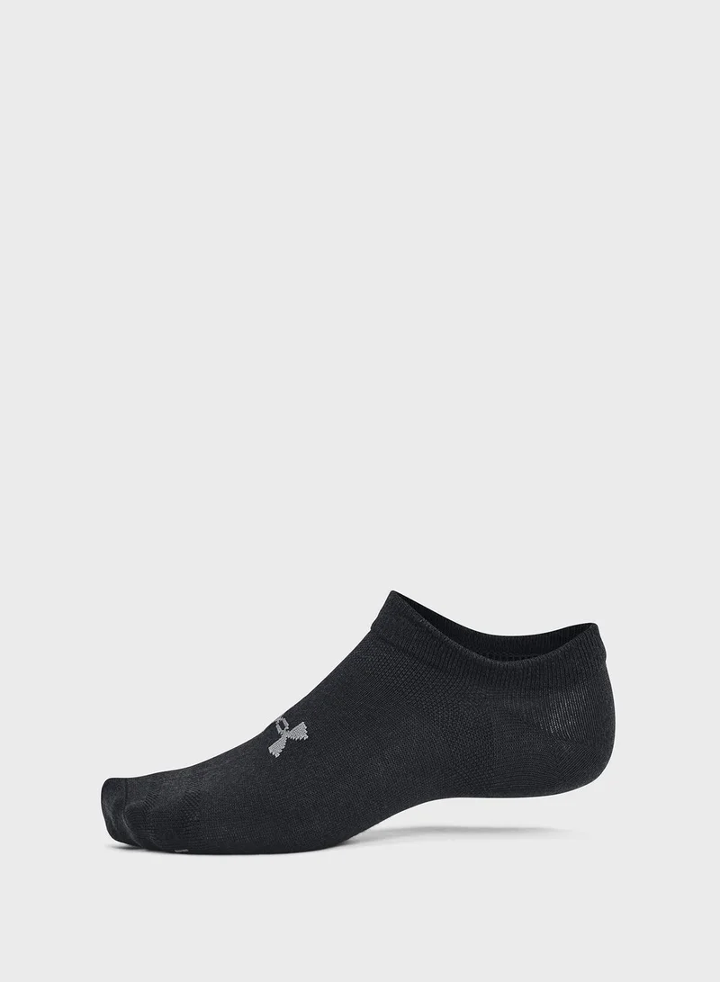 UNDER ARMOUR Unisex Essential No Show Socks (Pack Of 6)