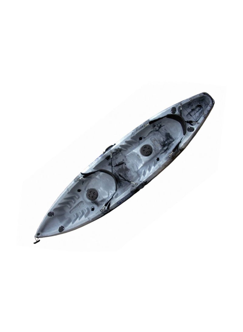 Winner قارب كاياك من نوع نيريوس 2P Sit On Top مقاس 368x88x45 سم، أبيض/أسود، بدون مقعد - Image 1