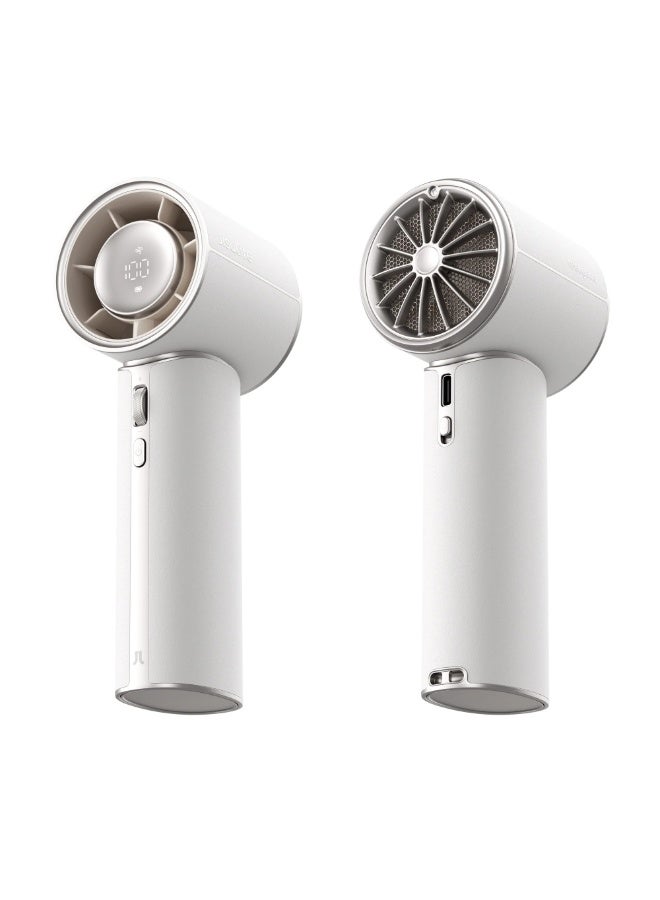 JISULIFE Handheld Fan Pro1 Mini - Refined Utility: Elite PU Leather, 30 Hour Cooling Power, Aroma Pod, 100-Speed Precision, Portable Fan for Travel, Outdoor, Concerts, Gifts for Women Men - Image 1