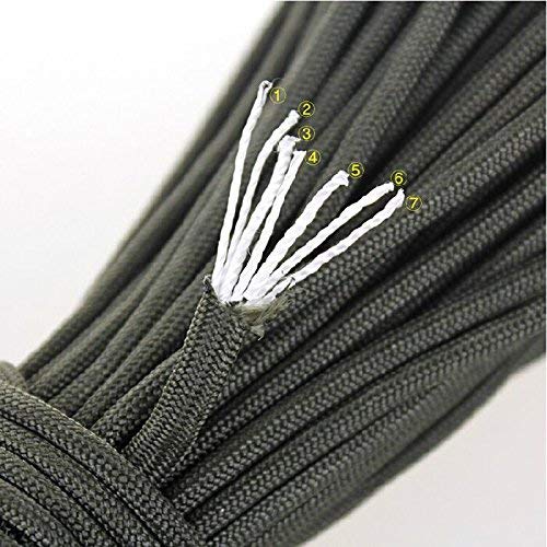ADD GEAR Parachute 550 lbs Cord Mil Spec Type III 7 Strand Paracord Rope, Military Grade 100% Nylon 4mm Diameter - Olive - Image 4