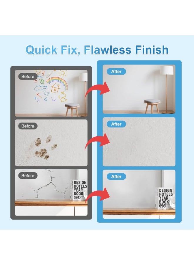 TP White Paint for Wall with Built-in Roller – Portable Wall Repair Paint for Quick Touch-Up & Cleaning – Water-Based, Low Odor, Ready-to-Use Small Roller for Stains, Cracks, Yellowing - Image 5