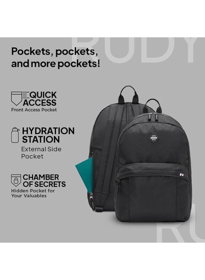 American Tourister RUDY 21 Ltrs Small Size Polyester Causal Backpack with Security Zip - Image 4