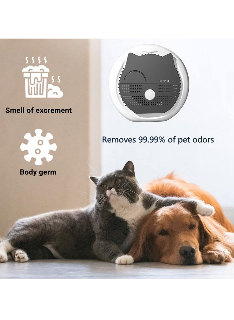 KASTWAVE Smart Pet Smell Deodorizer, Litter Box Odor Eliminator, Auto On/Off, Rechargeable Dust-Free Litter Genie for Cat Litter Box, Bathroom Wardrobe and Small Area - Image 3