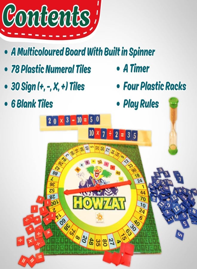 Creative's Creative’s Howzat| Equation Creating Board Game| Learn Fundamental Operations of Airthmetic (+, x, ÷) Basic Airthmetic Skills for Boys & Girls | Learning & Educational Board Games | Ages 9 & Up - Image 5