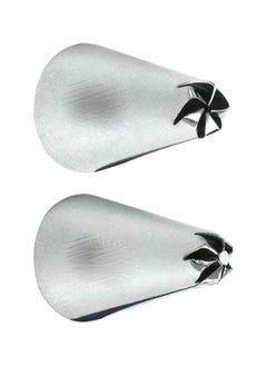 NIBEMINENT 2-Piece Left Handed Drop Flower Tip Set Silver 