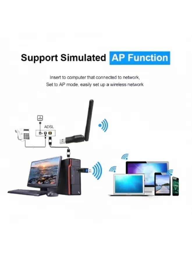 USB WiFi Adapter High-Performance 2.4G – 150Mbps Wireless Receiver for Smooth, Fast, and Stable Internet Connectivity - Image 5