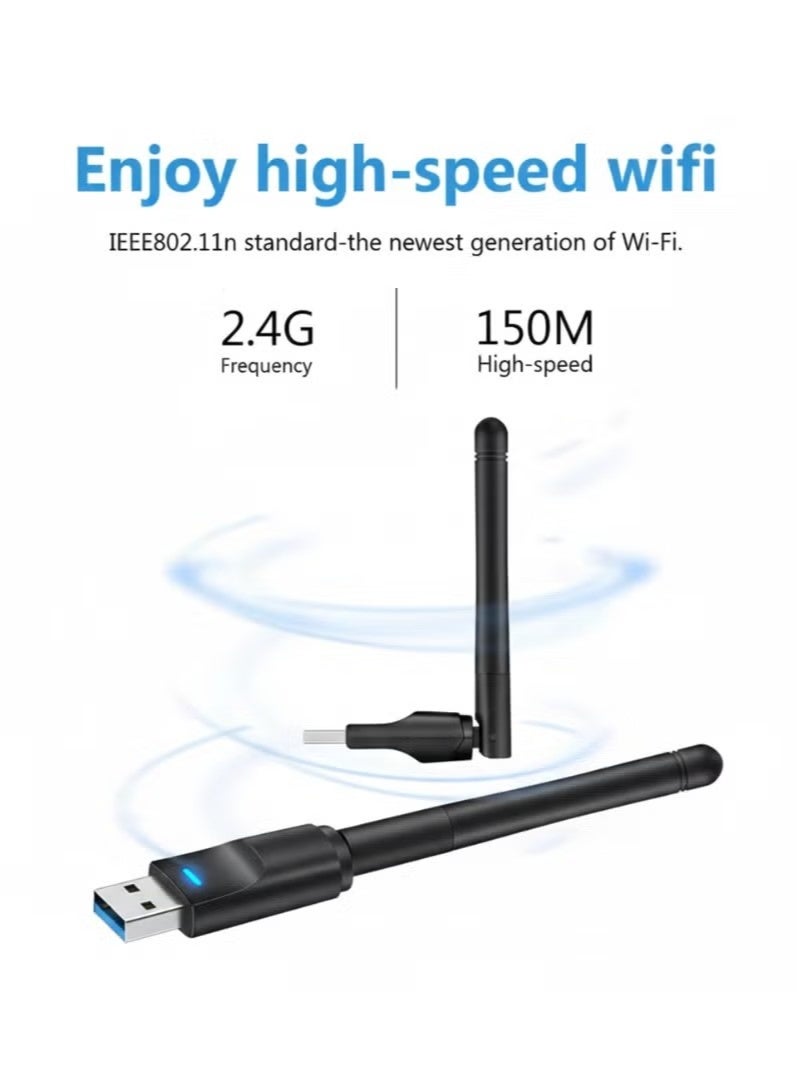 USB WiFi Adapter High-Performance 2.4G – 150Mbps Wireless Receiver for Smooth, Fast, and Stable Internet Connectivity - Image 4