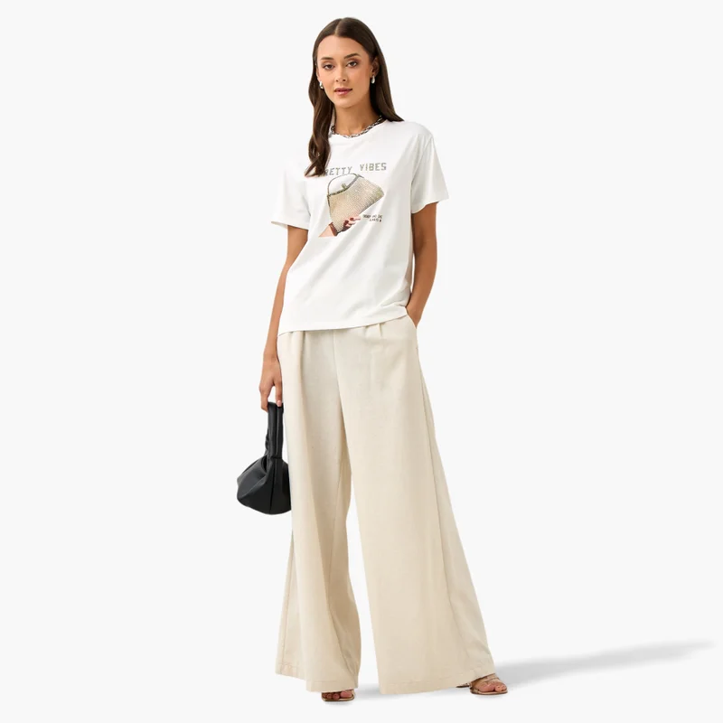 تواكستريمز 2Xtremz Embellished T-shirt with Round Neck