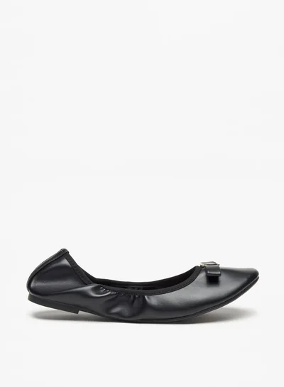 Flora Bella Women's Bow Accent Slip-On Round Toe Ballerina Shoes