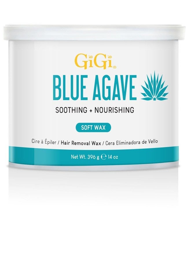 GiGi Blue Agave Soft Wax for Hair Removal – Strip Formula for Face, Body & Bikini, Gentle Application for Sensitive Skin, At Home Waxing for Women, Men, 14 oz