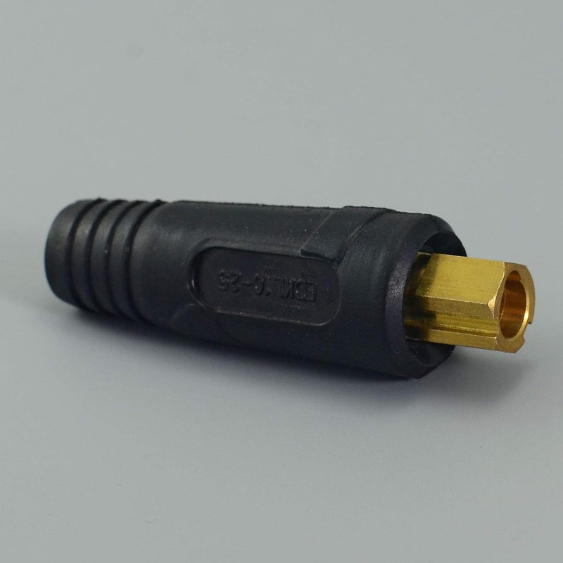 RIVERWELD TIG Welding Cable Panel Connector Socket EDKL10-25 200Amp with Black Color Dinse-Style Quick Fitting Pack of 2 - Image 3