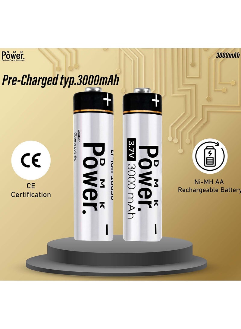 DMK Power DMK Power 8pcs Rechargeable Button Top Li-on Battery 18650 3.7V 3000MAH Battery Compatible with Electric Tools Toys LED Flashlights Torch and Etc - Image 3