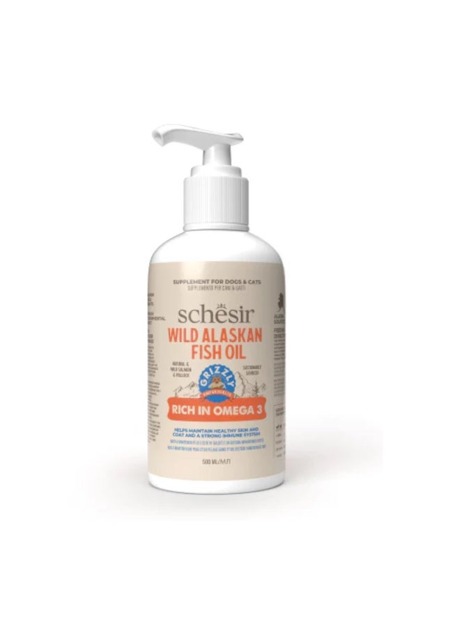 Schesir Grizzly Wild Alaskan Fish Oil Omega Plus 500ml - Image 1