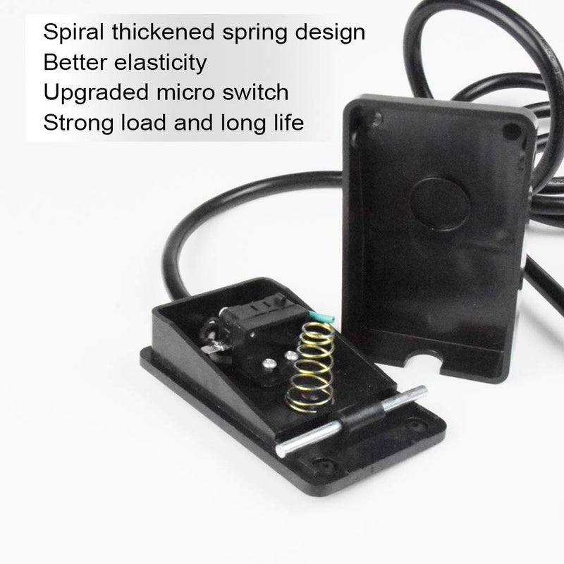briidea Foot Switch, Foot Operated Pedal Controller Power Switch Woodworking Machine Control, 5-ft Cable with Piggyback Plug, Deadman Style - Image 4